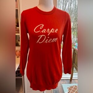 Banana Republic Carpe Diem Silk Blend Sweater Orange Red Size S